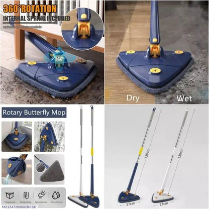 Steel triangle mop for floors