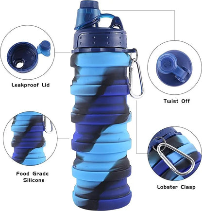 Foldable Silicone Sport Water Bottle