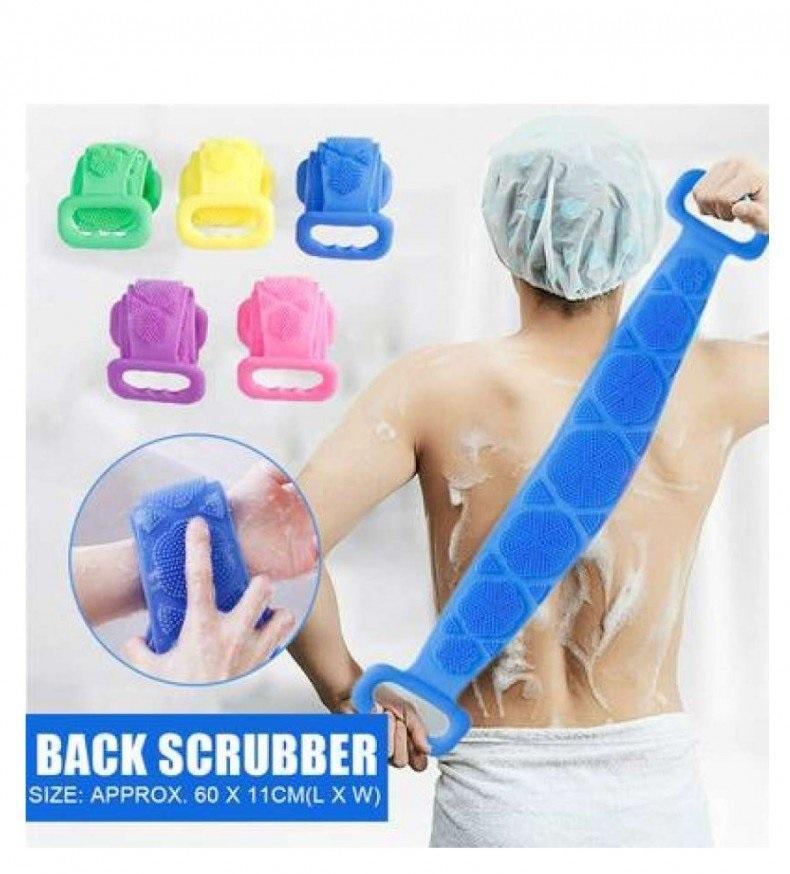 Bath scrubbing silicone belt