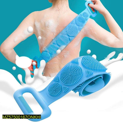 Silicone exfoliating bath belt