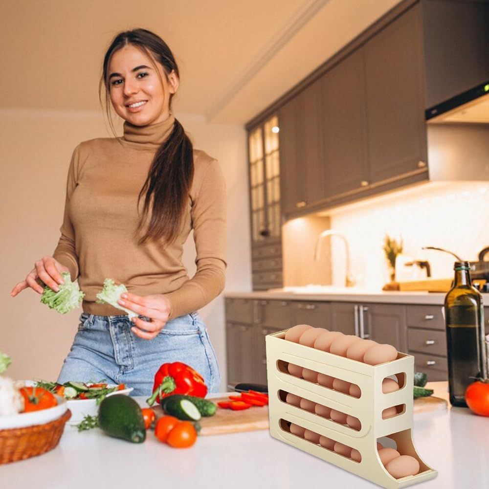 Revolutionize Egg Storage with the Automatic Roll Egg Dispenser