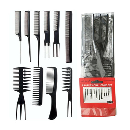 Professional Salon Hair Comb Set-pack of 10