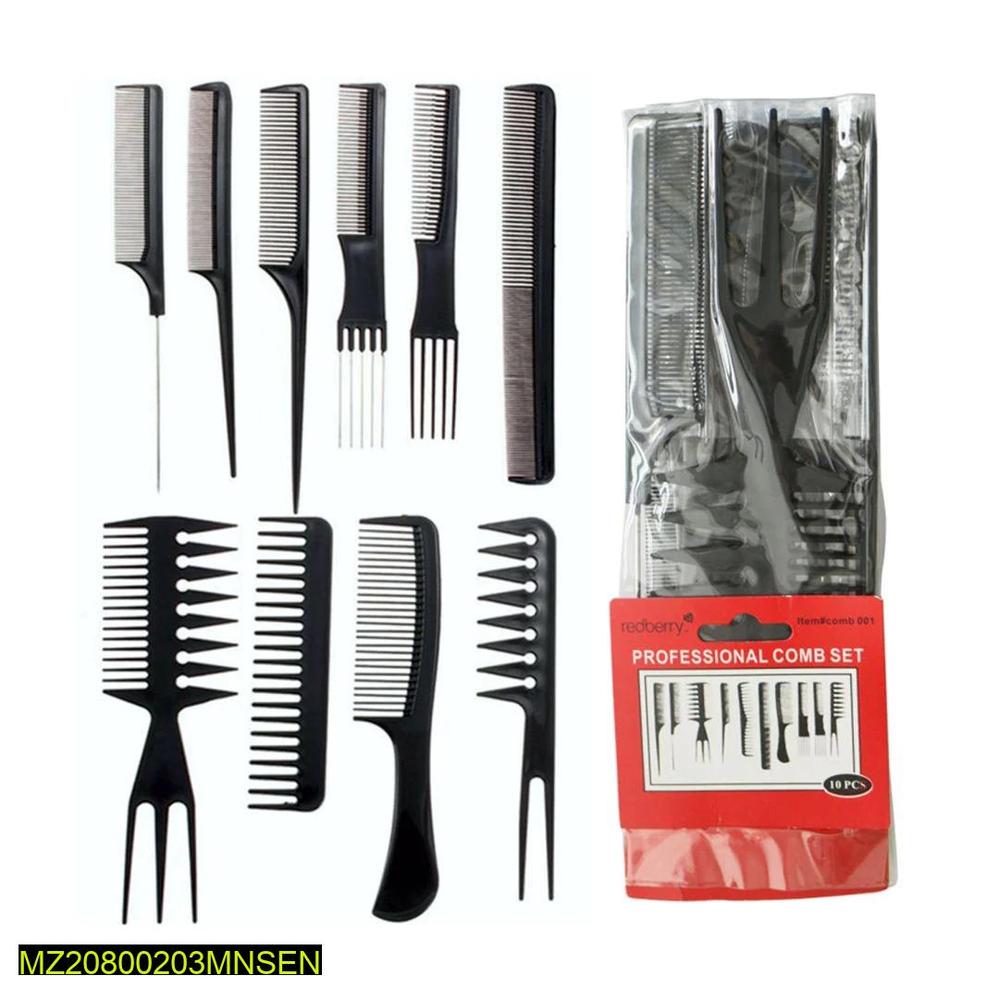 Professional Salon Hair Comb Set-pack of 10