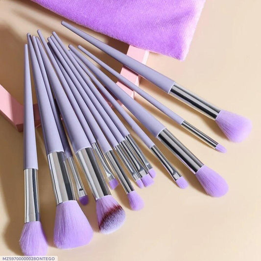 13-piece purple brush set.